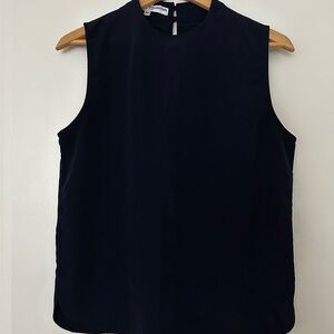 Elegant Sleeveless Navy Top